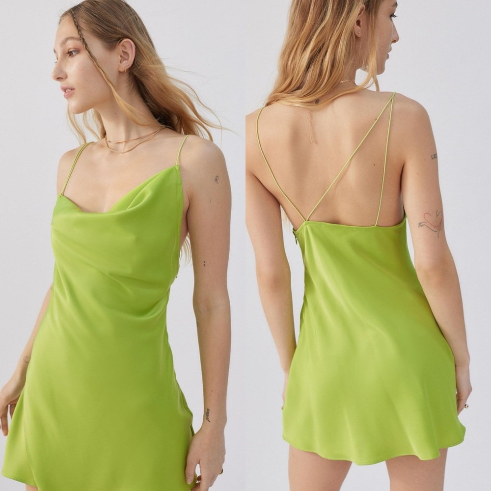NWT Urban Outfitters Neon Green Mini Dress